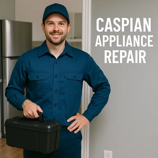 Appliance repair technician with toolbox at home – Caspian Appliance Repair Waterloo