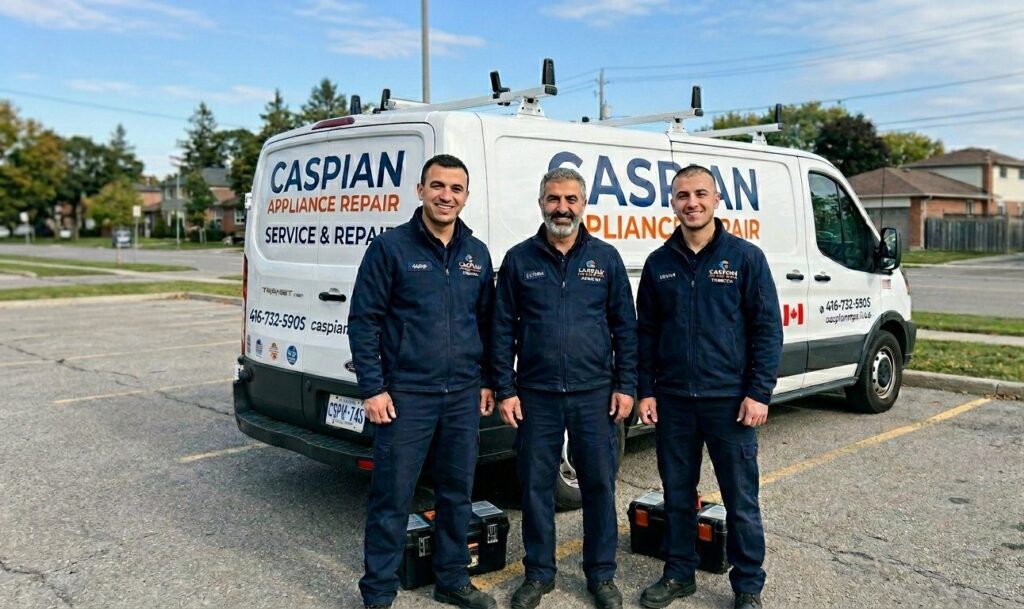 Caspian Appliance Repair team in front of office — Hamilton, Ontario